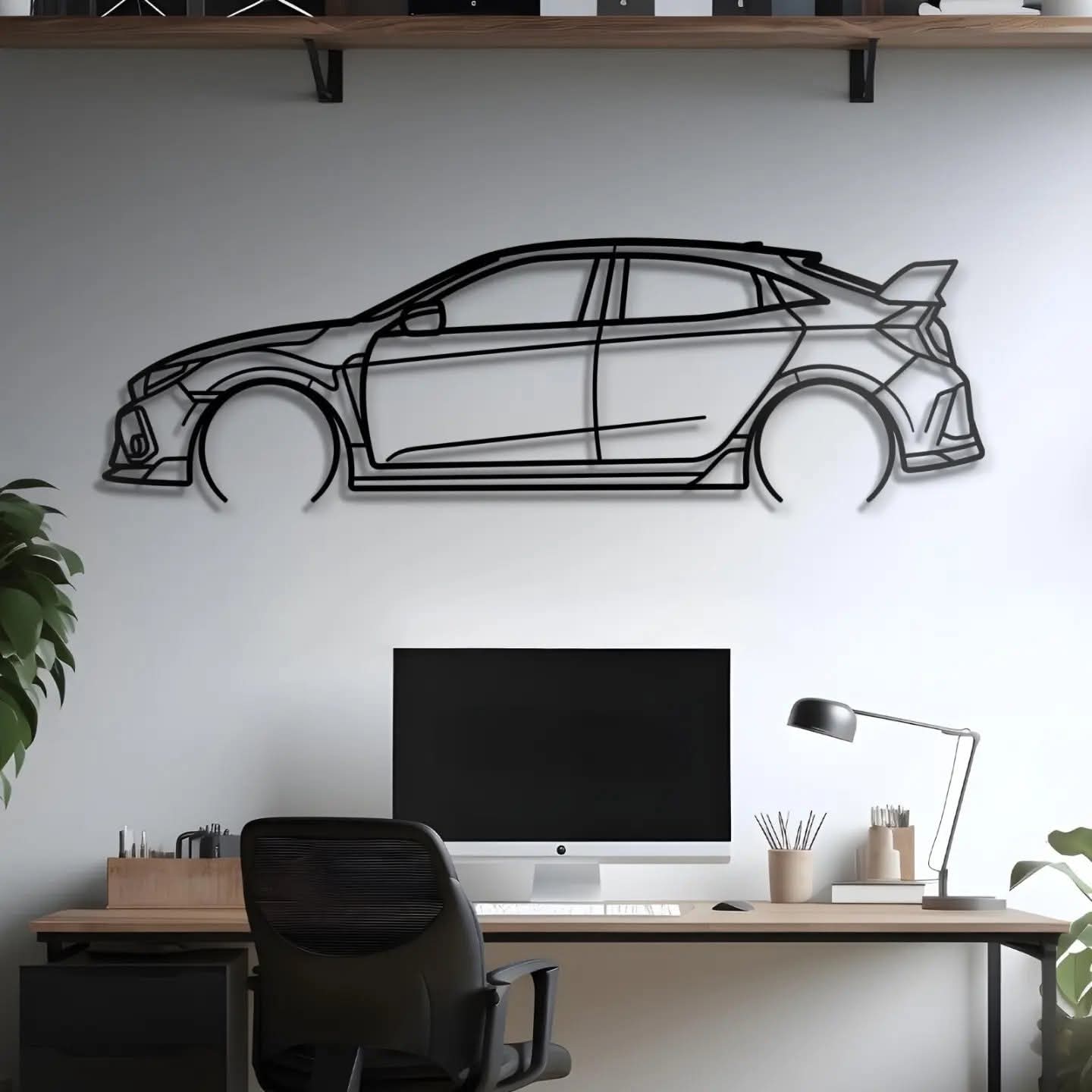 Luxury Car Outline Wall Art Set – Modern Automotive Wall Decoration